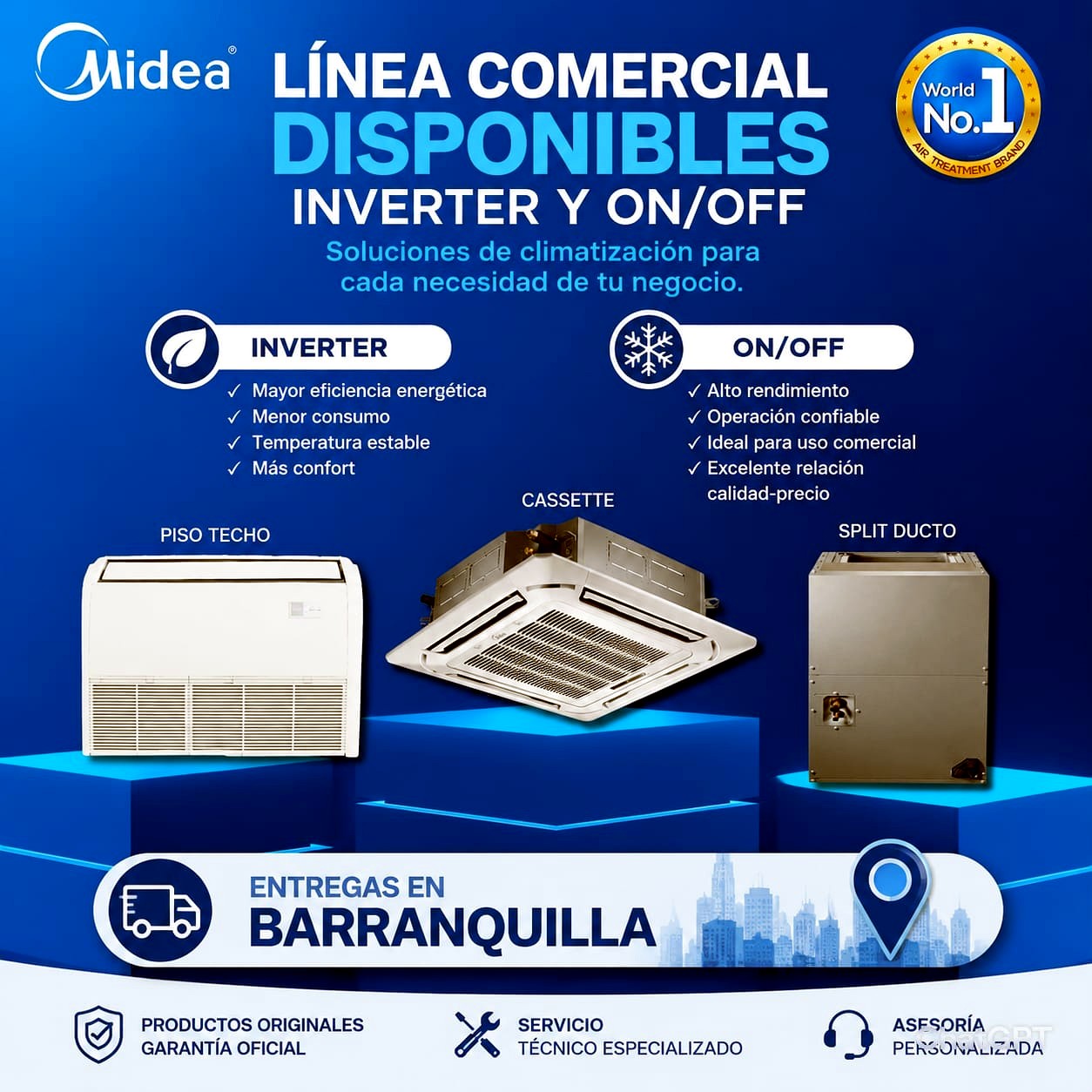 Unidades condensadoras de aire acondicionado comercial en una edificación